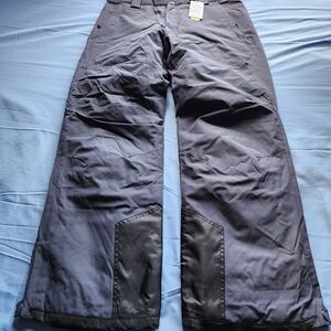 TSLA MEN'S WINTER SNOW PANTS WINDPROOF INSULATED QUILTED LINED PANTS GRAY SZ MED